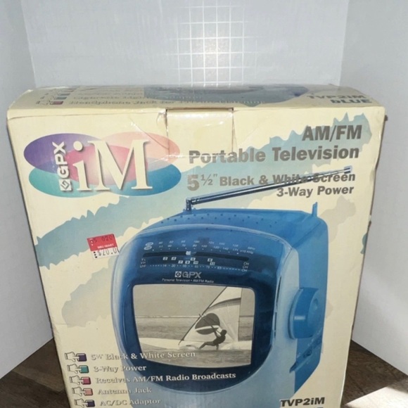 Other - Blue Portable Television with AM/FM Radio